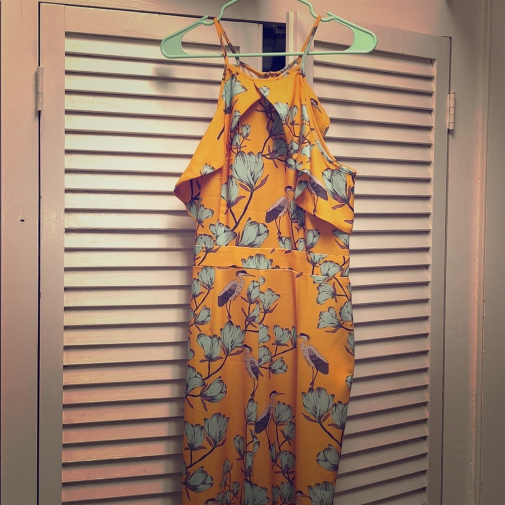 🌟Varun Bahl (Anthropologie) yellow jumpsuit